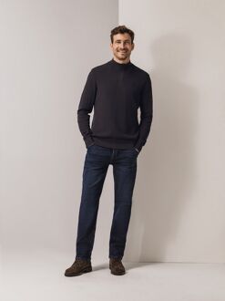 State Of Art Half Zip Trui Structuur Antraciet Donkerblauw - L,M,XL,XXL