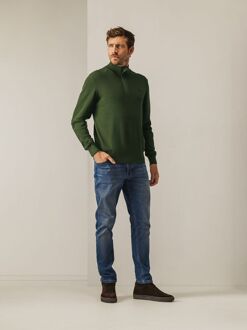State Of Art Half Zip Trui Structuur Donkergroen - L,M,XL