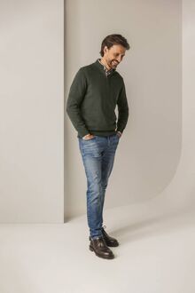 State Of Art Half Zip Trui Woods Donkergroen - L,XXL