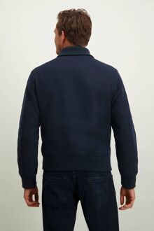State Of Art Jas Bomber Wol Navy Donkerblauw - 3XL