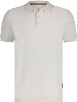 State Of Art Knitted Polo Greige Grijs - 3XL,L