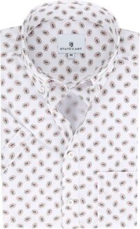 State Of Art Overhemd KM Print Off-White - M