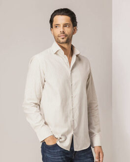 State Of Art Overhemd lange mouw 21225282 Taupe - XL