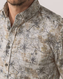 State Of Art Overhemd lange mouw 21425220 Bruin - XXXL