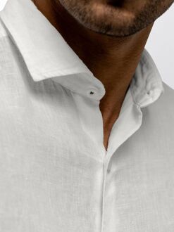 State Of Art Overhemd Linnen Wit - 3XL,4XL,L,M,XL,XXL