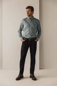 State Of Art Overhemd Poplin Print Groen - L,XL