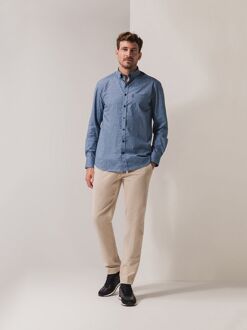 State Of Art Overhemd Print Blauw - XXL