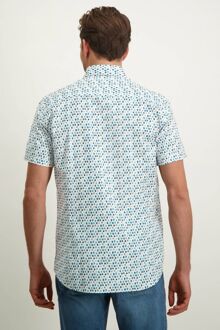 State Of Art Overhemd Shortsleeve Print Blauw - M