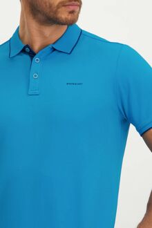 State Of Art Pique Polo Petrol Blauw - M