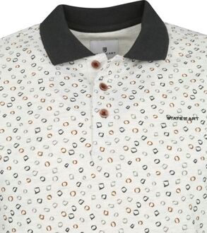 State Of Art Pique Polo Print Beige - M