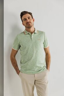 State Of Art Polo Slubmelange Leaf Green Groen - 3XL