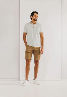 State Of Art Poloshirt Jersey Structured Stripe Wit Off-White