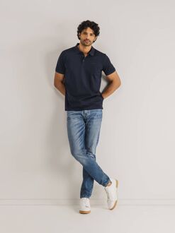 State Of Art Poloshirt Mercerized Piqué Navy Donkerblauw - L,M,XL,XXL