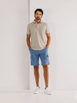 State Of Art Poloshirt Piqué Melange Beige - 3XL