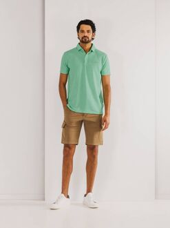 State Of Art Poloshirt Piqué Melange Groen - M,XXL