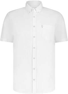 State Of Art Short Sleeve Overhemd Linnen Wit - 3XL,4XL,L,XL