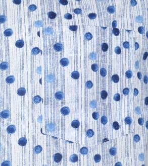 State Of Art Shortsleeve Overhemd Blauw Stippen - L,M