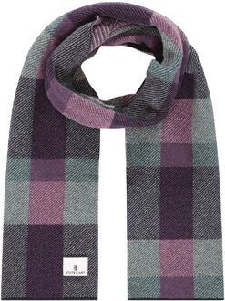 State Of Art Sjaal Lamswol Paars - Grijs