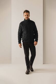 State Of Art Vest Heavy Cable Wolmix Donkergroen - 3XL