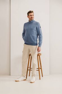 State Of Art Vest Katoen Blauw