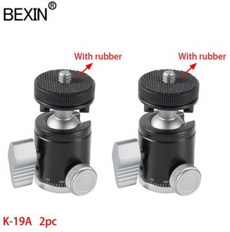 Statief Hoofd Mini Balhoofd Panoramisch Hoofd Schieten Foto Camera Stand Adapter Monopod Mout Hoofd Met Flitsschoen Basis Voor Dslr camera K19 2stk