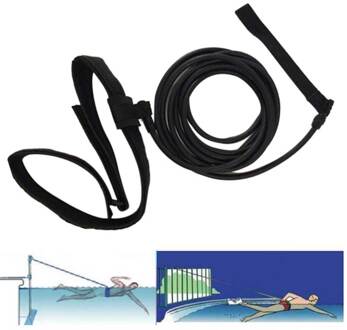 Stationaire Harnas Safe Riem Enkel Lap Exerciser Universele Statische Weerstand Bands Cords Tether Bungee Zwemmen Training Leash zwart