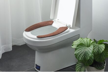 Statische Vilt Wc Pads Zachte Winter Adsorptie Warm Toilet Seat Mat Toilet Seat Cover Voor Thuis Badkamer Benodigdheden Wc Chocolade