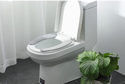 Statische Vilt Wc Pads Zachte Winter Adsorptie Warm Toilet Seat Mat Toilet Seat Cover Voor Thuis Badkamer Benodigdheden Wc Donkergrijs