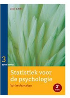 Statistiek voor de psychologie / deel 3 - Boek Jules Ellis (9059319745)