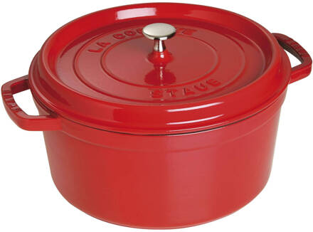 Staub Braadpan - rond - 30 cm - kers