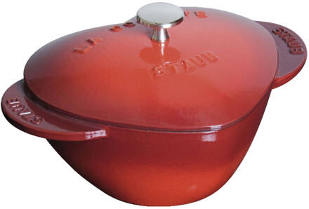 Staub cocotte hartvorm - 10 cm - kers