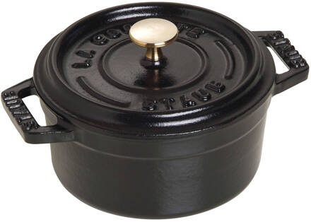 Staub cocotte - rond - 10 cm - zwart