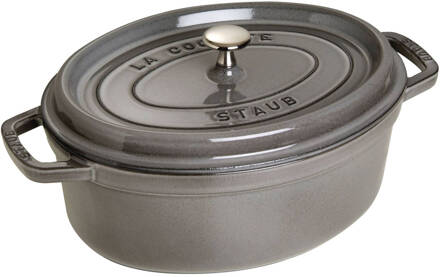 Staub Ovale Stoof-/Braadpan 31 cm Grafietgrijs