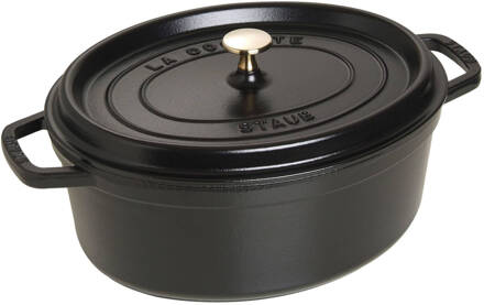 Staub Ovale Stoof-/Braadpan 31 cm Zwart