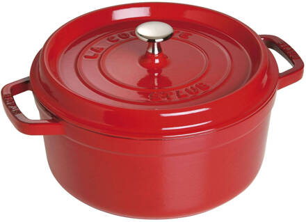 Staub Ronde Stoof-/Braadpan 24 cm Kersenrood