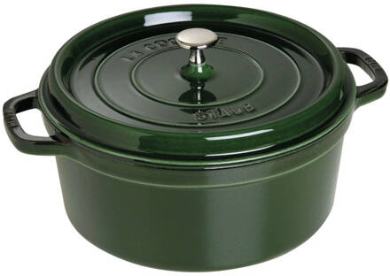 Staub Ronde Stoof-/Braadpan 28 cm Basilicum