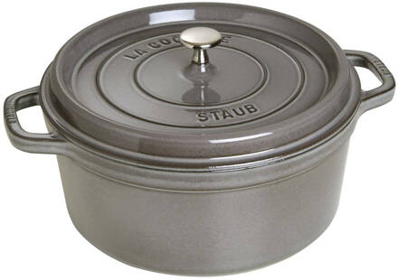 Staub Ronde Stoof-/Braadpan 28 cm Grafietgrijs