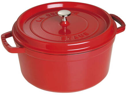 Staub Ronde Stoof-/Braadpan 28 cm Kersenrood