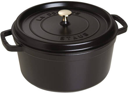 Staub Ronde Stoof-/Braadpan 28 cm Zwart