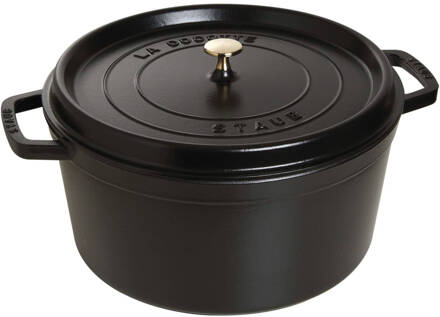 Staub Ronde Stoof-/Braadpan 34 cm Zwart