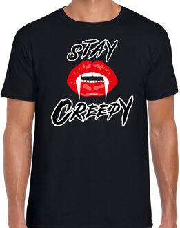 Stay creepy horror shirt zwart voor heren - verkleed t-shirt XL