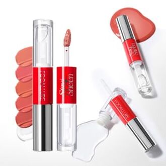 Stay Sheen 2 IN 1 liquid Lipstick - 2 Colors #PK02 Peachy Pink - 1.2g*2