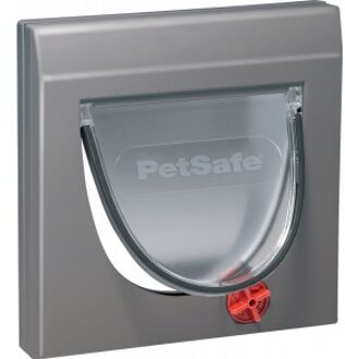 Staywell Classic Manual 4-Way Locking Cat Flap - Grijs w/tunnel