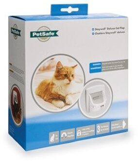 Staywell® Deluxe Magnetisch kattenluik met magnetische hanger Wit