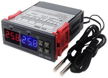 STC-3008 Dual Digitale Incubator Thermostaat Display Temperatuur Controller 12V