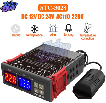 STC-3028 Temperature Controller Thermostat Humidity Control STC-3008 Thermometer Hygrometer Controller XH-W1411 DC12V AC110-220