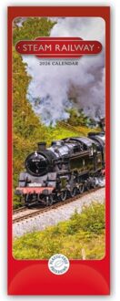 Steam Railway Slim Calendar 2026 - Slimline-Kalender (Browntrout) - Carousel Calendar