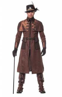 Steampunk Kostuum | Dark Steampunk Luxe Jas | Man | Maat 58 | Carnaval kostuum | Verkleedkleding