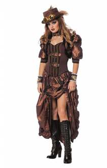 Steampunk Kostuum | Dark Steampunk Luxe | Vrouw | Maat 40 | Carnaval kostuum | Verkleedkleding
