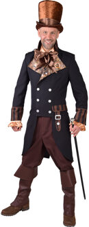 Steampunk Kostuum | Tijdmachine Steampunk Jas Man | Large | Carnaval kostuum | Verkleedkleding